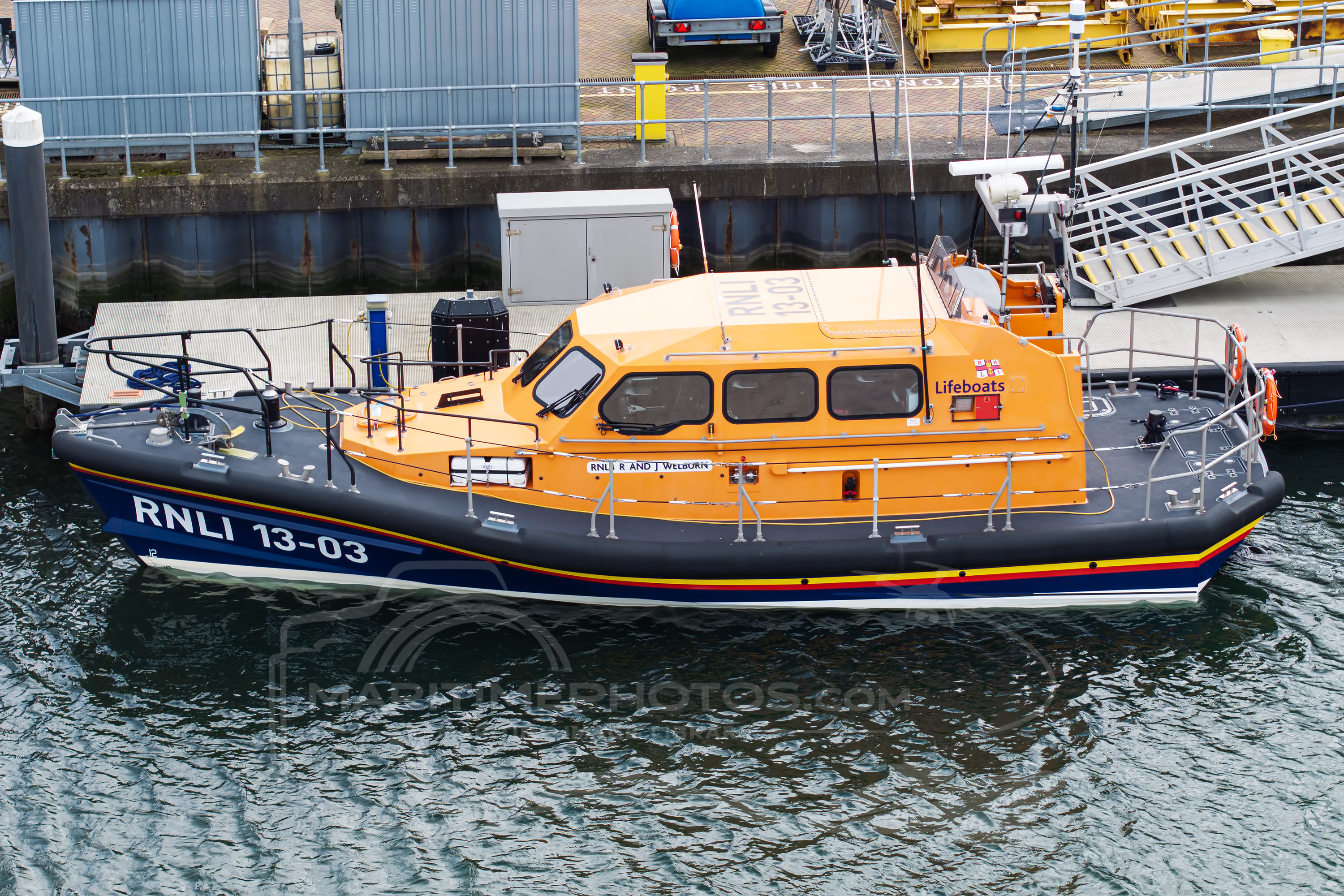 Shannon Class 13-03 "RNLB R and J Welburn" RNLI – Shannon Class at Poole, United Kingdom