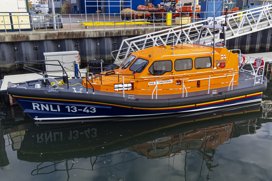 Shannon Class 13-43 "RNLB St Christopher" at Poole, United Kingdom