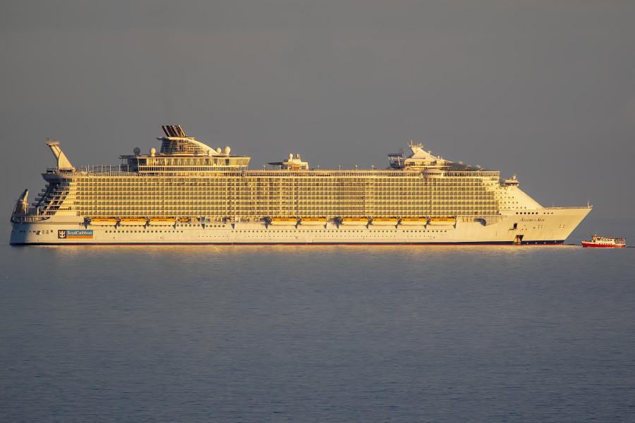 Allure of the Seas IMO 9383948 at Poole Bay, UK