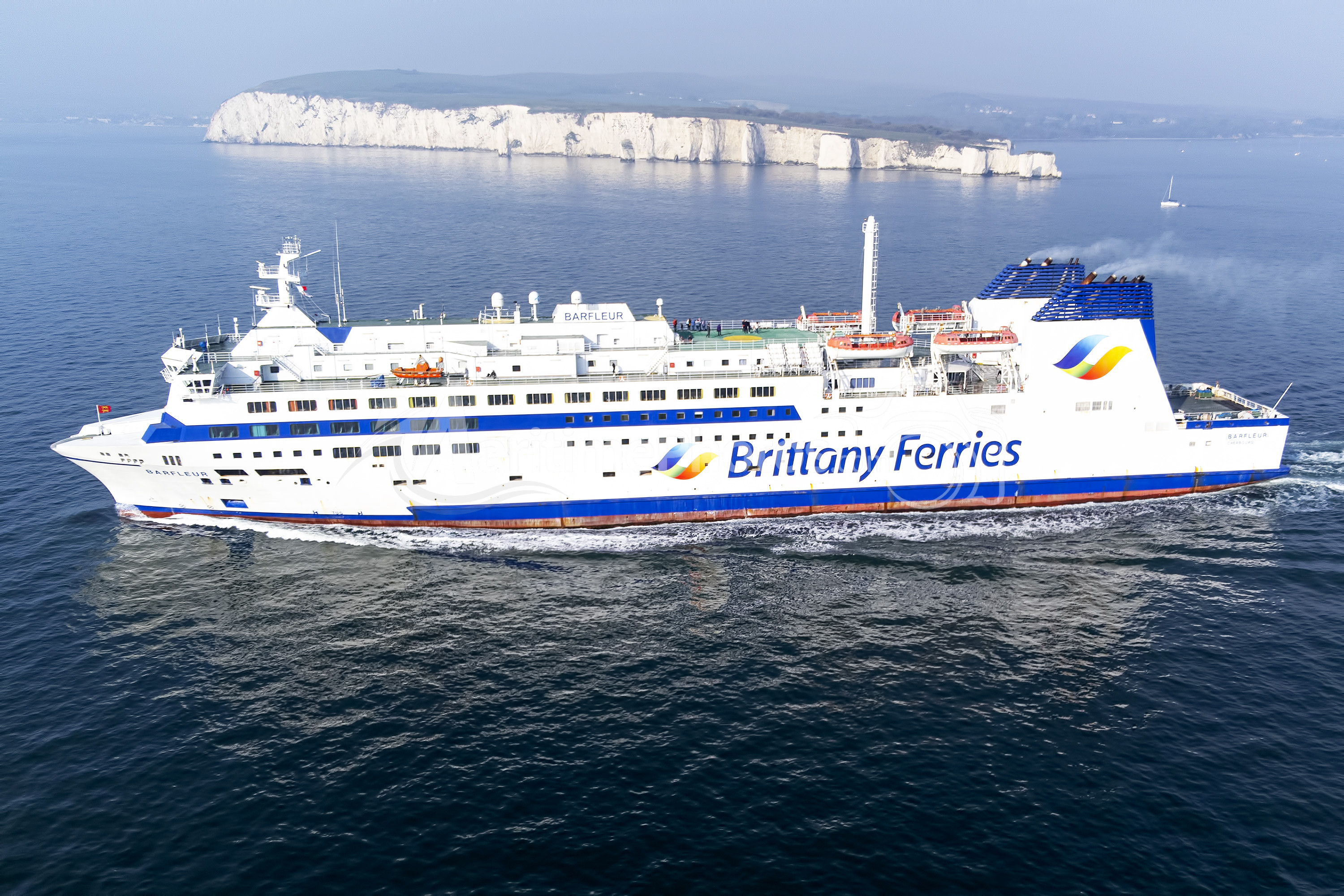 Barfleur Ferry IMO 9007130 at Poole Bay, UK