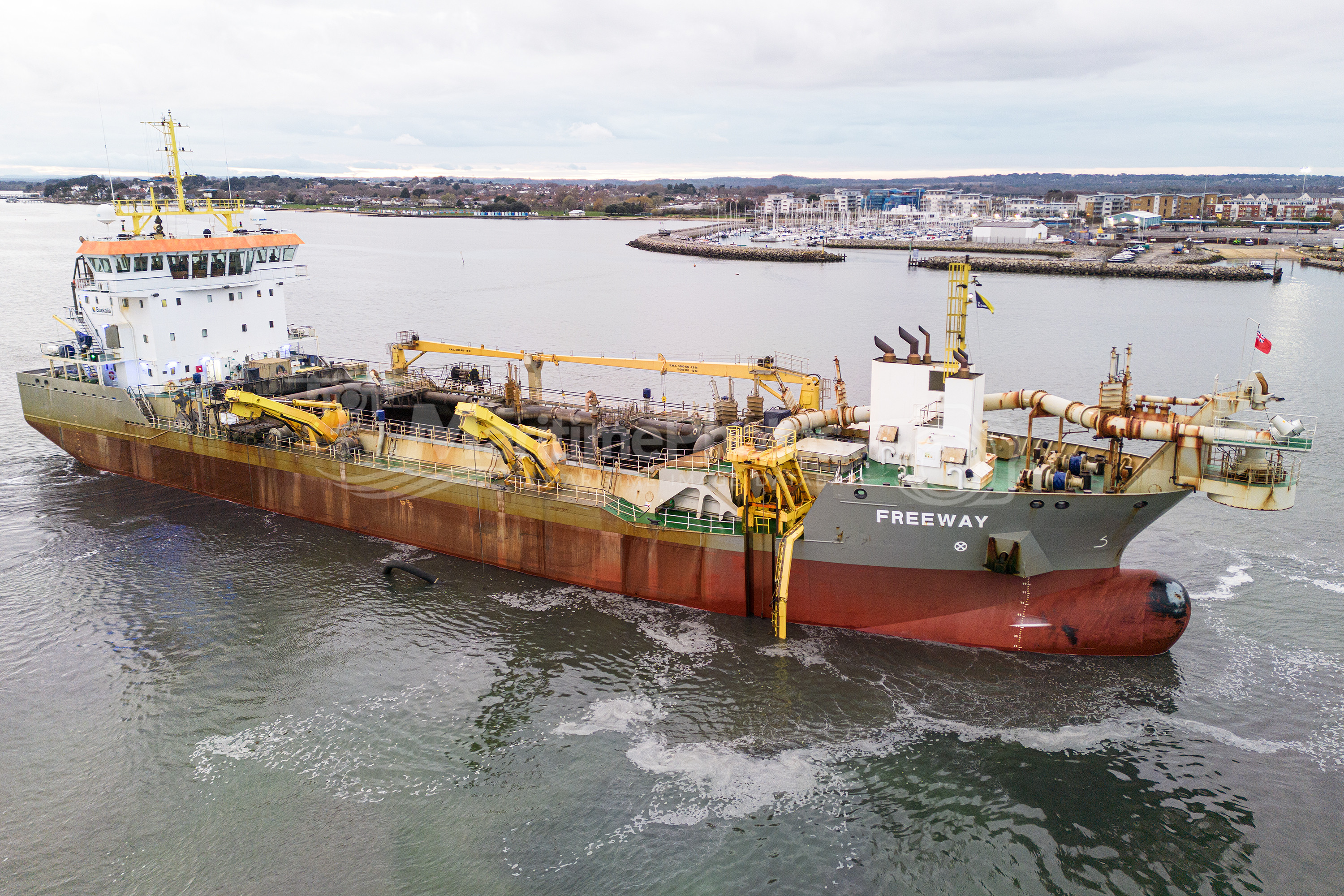Freeway Dredger IMO 9691682 at Poole, UK