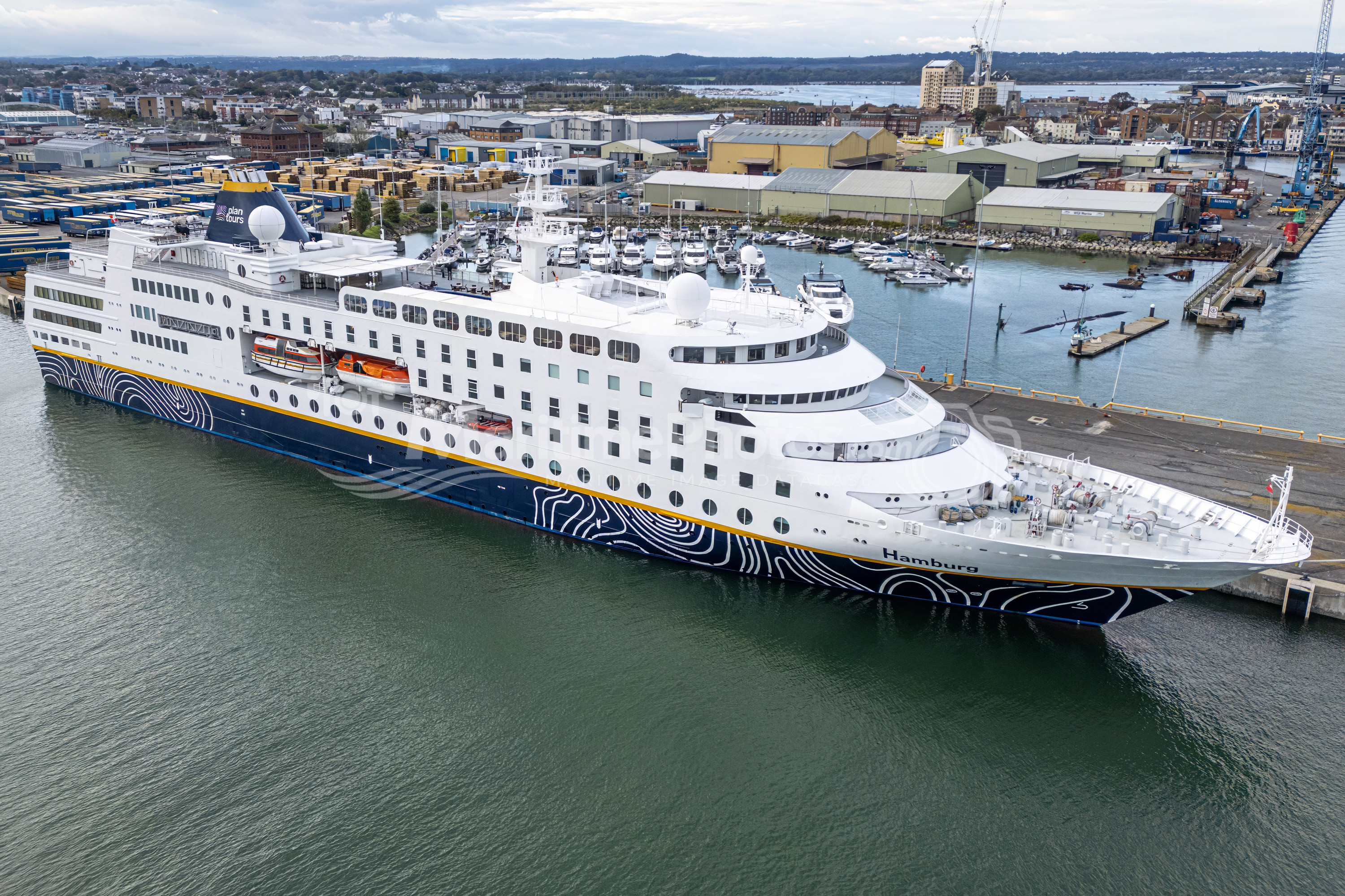 Hamburg Cruise Ship IMO 9138329 at Poole, UK