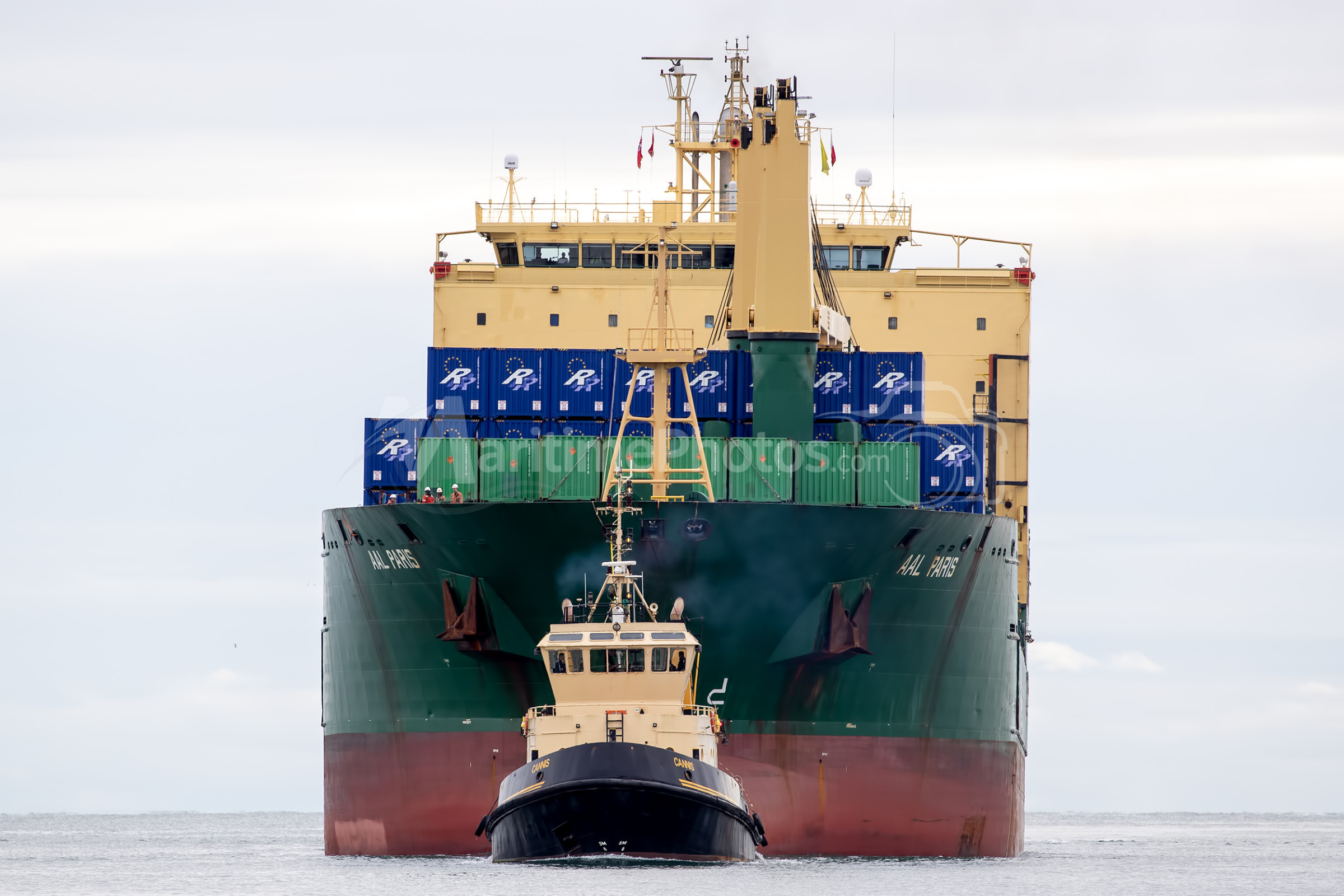 AAL Paris Container Ship IMO 9594494 at Poole, UK