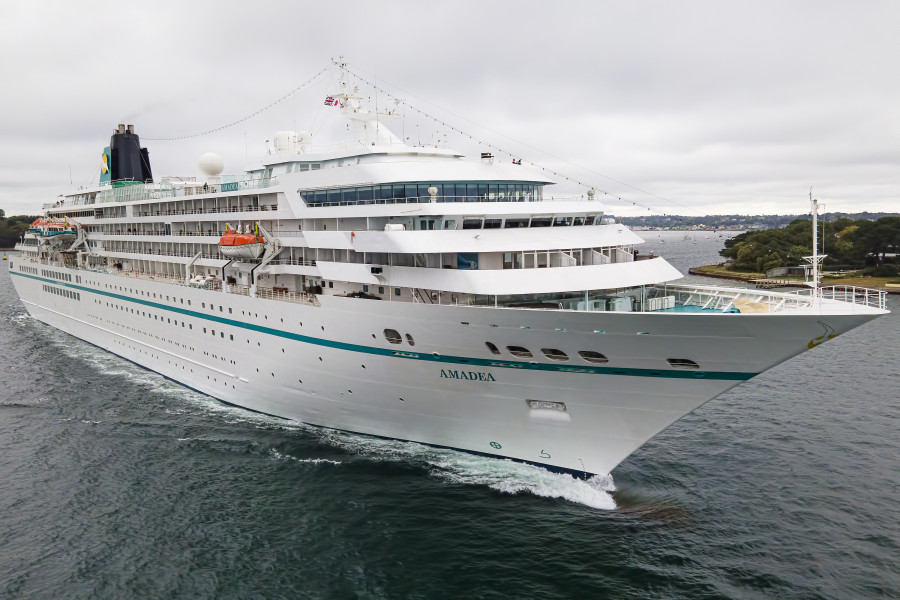Amadea IMO 1012531 at Studland, United Kingdom