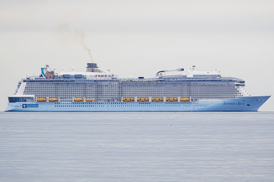 Anthem of the Seas at Poole Bay, UK