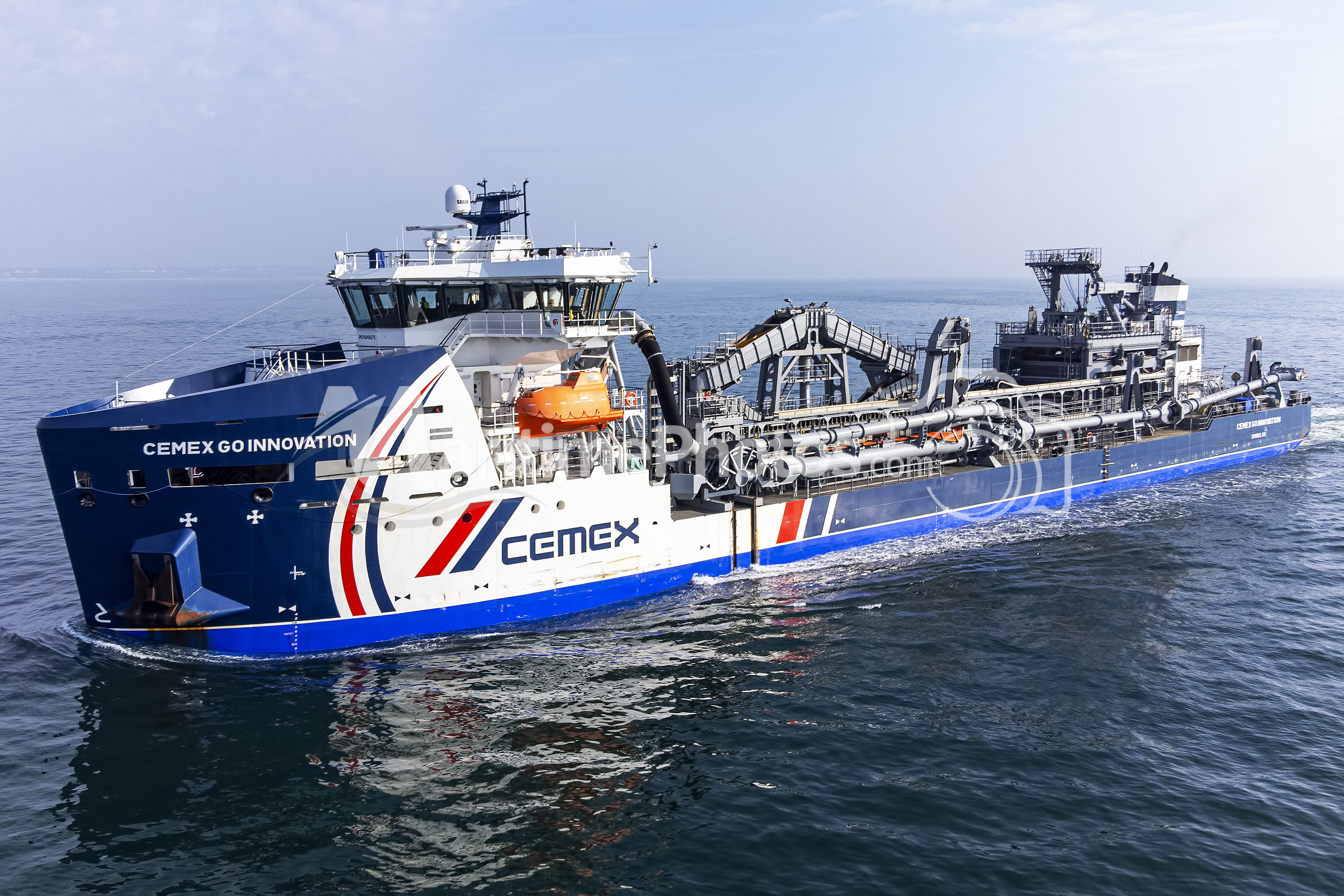CEMEX Go Innovation Dredger IMO 9848675 at Poole Bay, UK