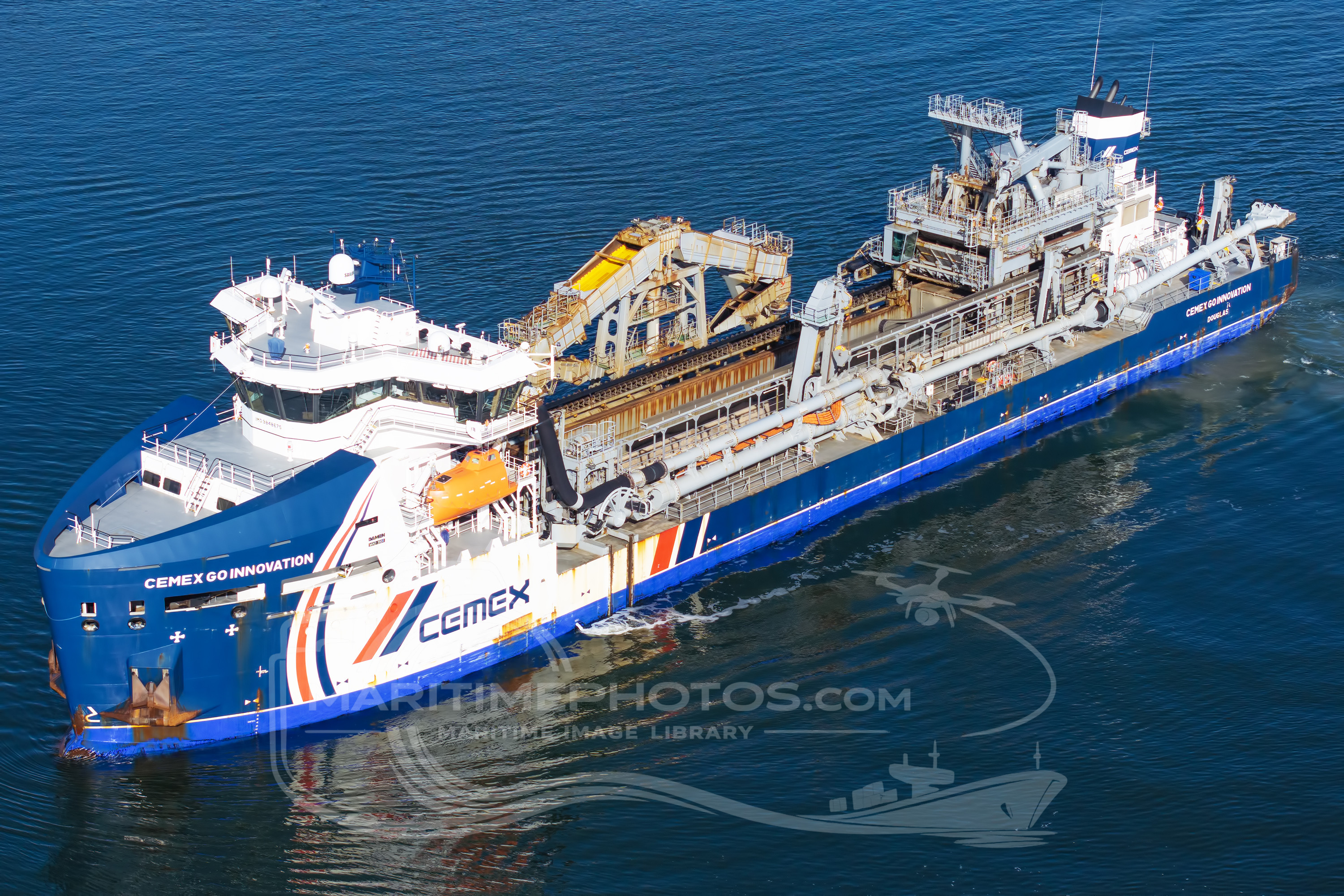 Cemex Go Innovation Dredger IMO 9848675 at Poole, United Kingdom