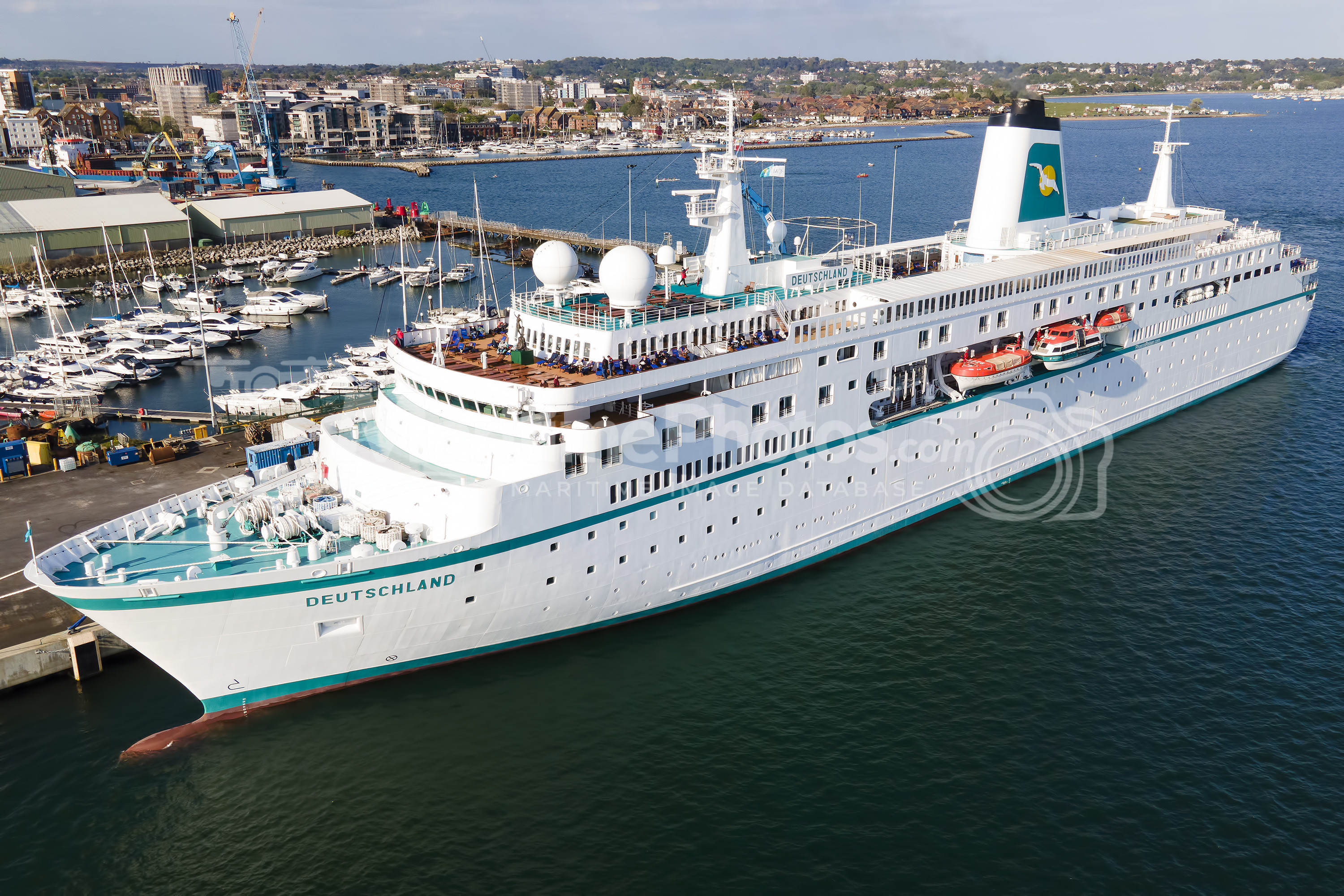 Deutschland Cruise Ship IMO 914807 at Poole, UK