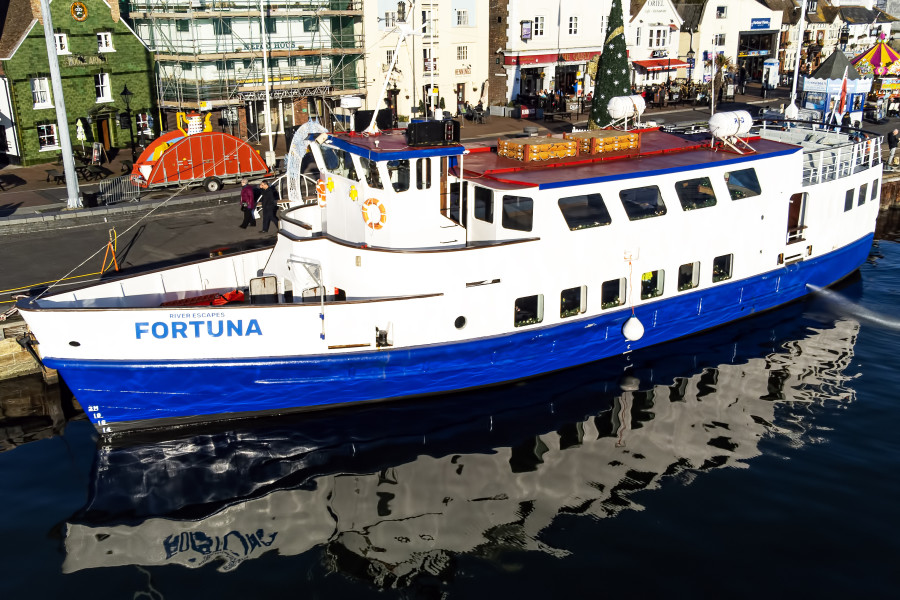 River Escapes Fortuna IMO 7707530 at Poole, United Kingdom