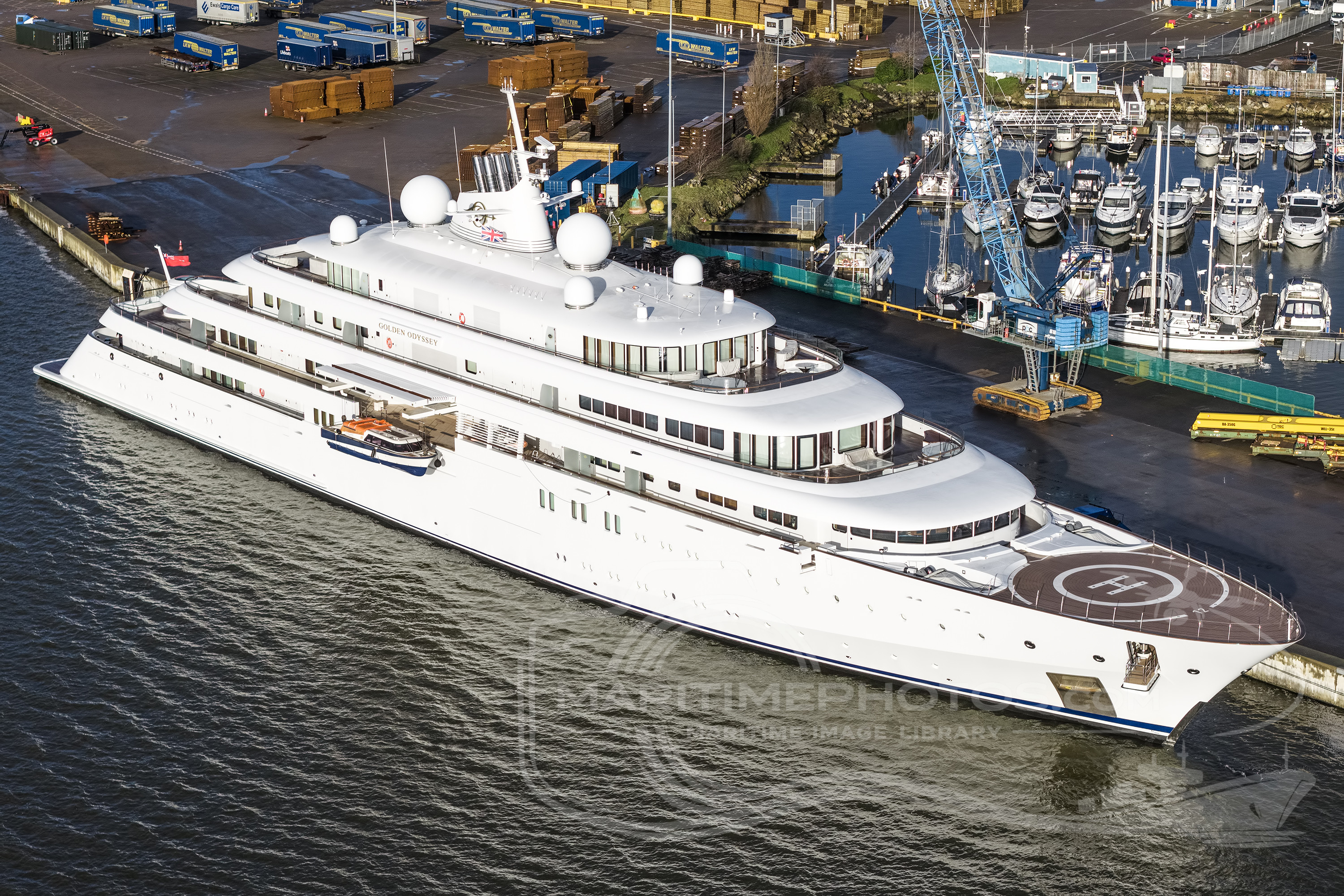 Golden Odyssey Motor Yacht IMO 9648788 at Poole, United Kingdom