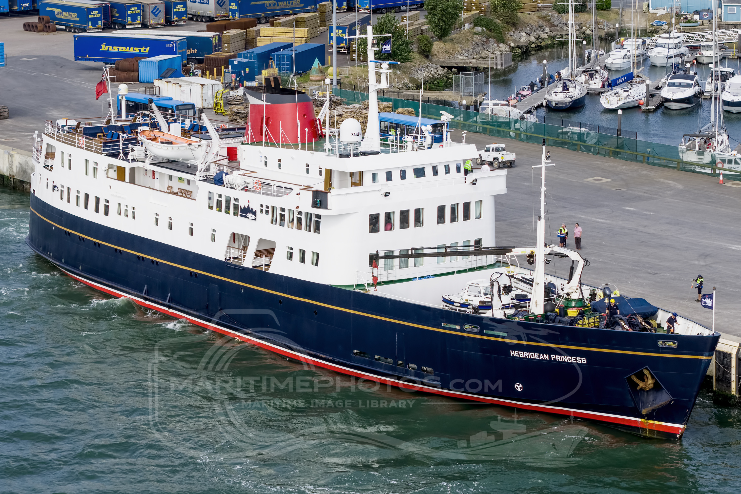 Hebridean Princess Cruise Ship IMO 6409351 at Poole, United Kingdom